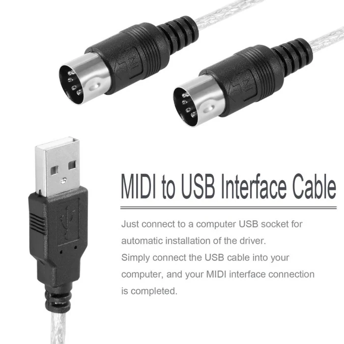 MIDI-USB интерфейсный кабель адаптер для клавиатуры электронный барабан ПК для музыкальной клавиатуры шнур FDX99