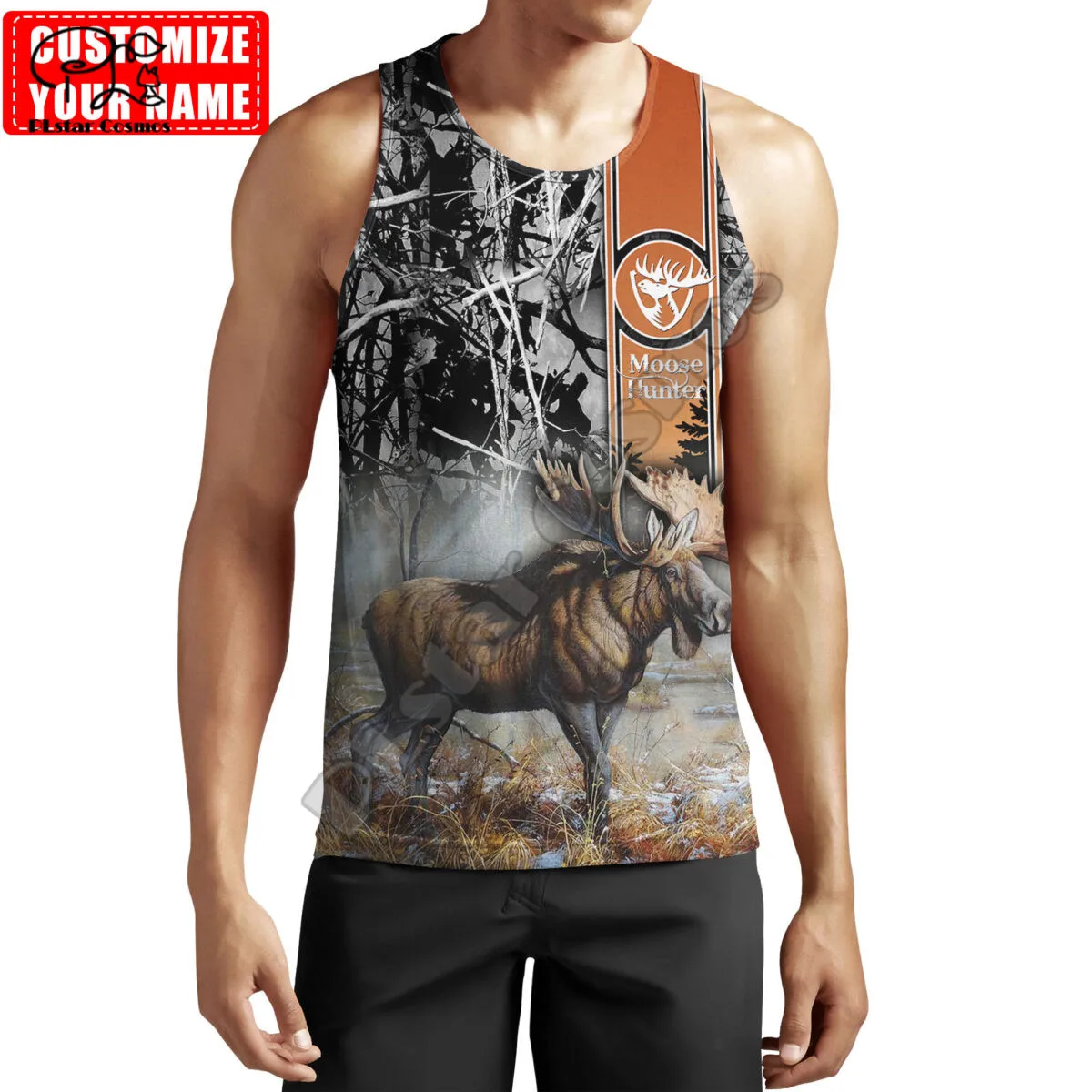 

PLstar Cosmos Moose Hunting 3D Printed 2022 New Fashion Streetwear Hot Summer Casual Sleeveless Unisex Tank Top Vest Men M34