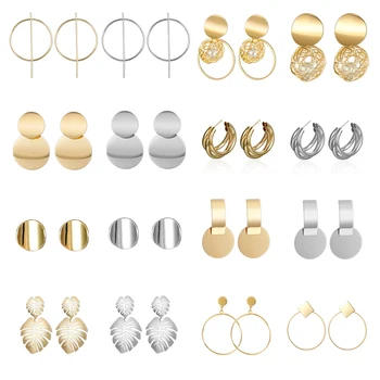 

Fashion Statement Earrings 2020 Large Geometric Round Earrings for Women Hanging Dangle Earrings Modern Female Earrings Jewelry