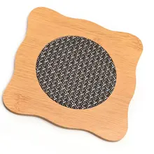 Креативный сетчатый деревянный Настольный коврик квадратная подставка для кофейного чайного стакана теплоизоляционная чаша тарелка для домашнего использования