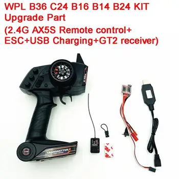 

Kuulee 2.4G AX5S Remote Control+ESC+USB Charging+GT2 Receiver Electronic Equipment Upgrade Part Set WPL KIT B36 C24 B16 B14 B24