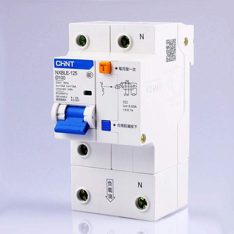 CHINT AC230/400 V NXBLE-125 1P+ N устройство остаточного тока D 63 80 100 125А Тип D большой защиты от короткого замыкания