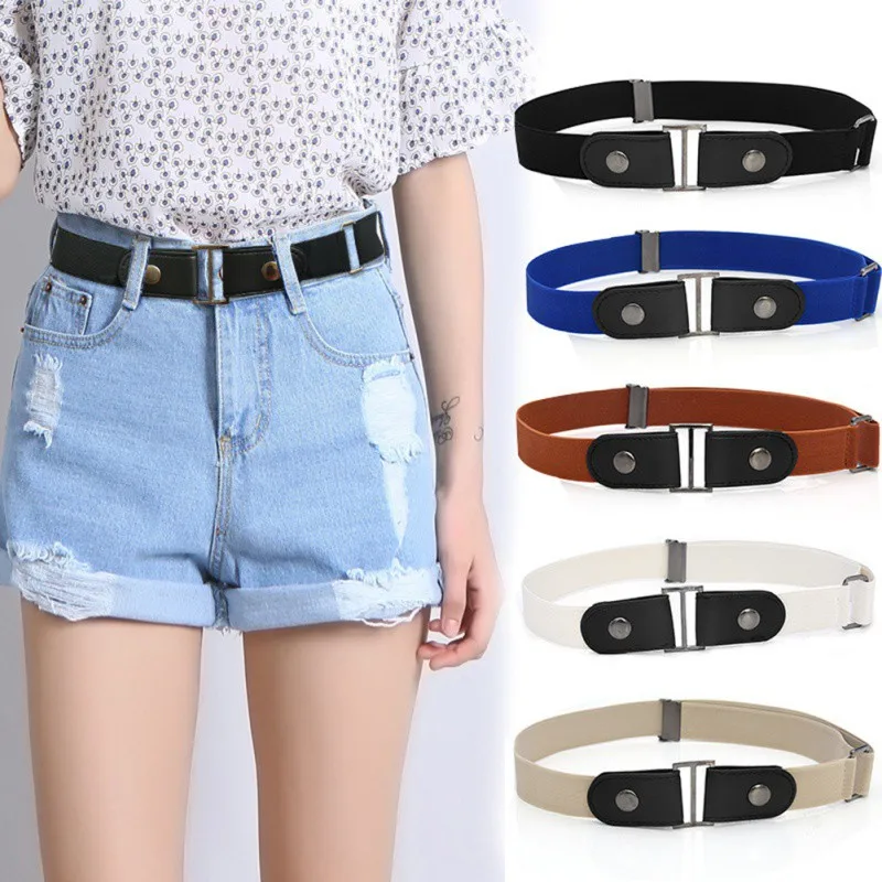 

Adjustable No Buckle Easy Elastic Free Lazy Belt Leather Free Invisible Jeans Belt for Toddlers Stretch Belts Boys Girls chain