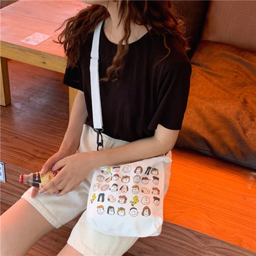 Мини-сумки в форме ведра, женские сумки через плечо с мультяшным принтом, сумка на плечо, повседневная Студенческая сумка-мессенджер для девочек, женская сумка-торба