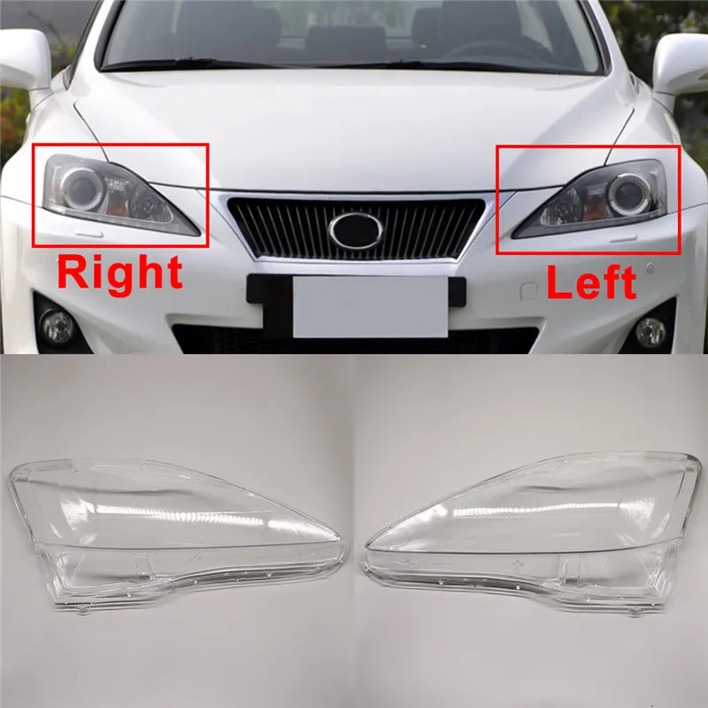

For Lexus IS250 IS300 IS350 2006-2012 Lamp Cover Headlamp Shell Transparent Lampshade Headlight Cover Lens Glass Plexiglass
