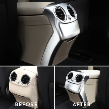 

Sticker For Mercedes Chrome Rear armrest box outlet decorative Trim Cover Sticker for Mercedes w205 c class c180 GLC Car Styling
