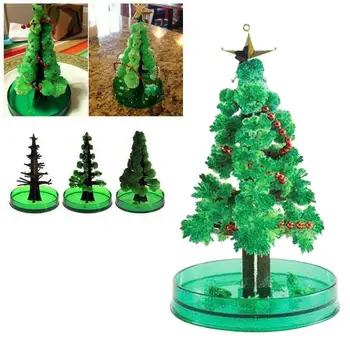 

Magic Green Miniature Christmas Tree DIY Craft Stress Relief Christmas Gift Home Desktop Table Party Decoration