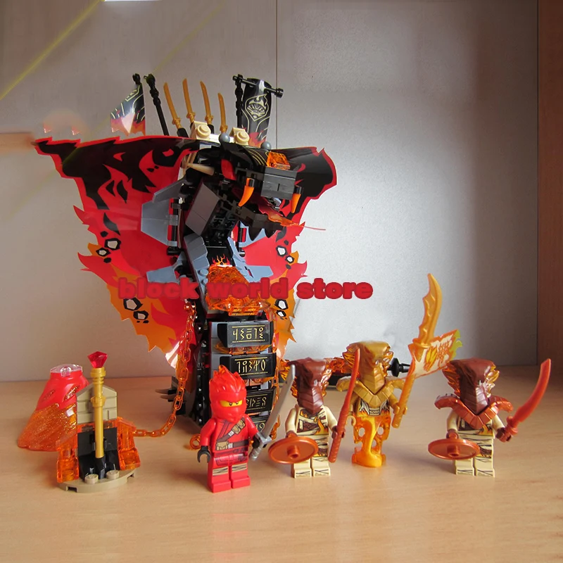 Fire Fanglys Ninjaed Snake Armor Shield Разрушитель Scimitar Dragon строительные блоки Развивающие