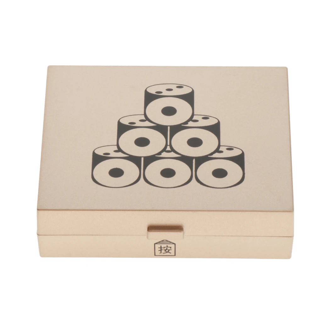 5pcs/set Mini Metal D6 Dice Metal Dices in Box for Party Playing Drinking Death Table Game Party Tool