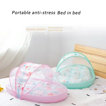 

3pcs Portable Baby Bed with Mosquito Net Travel Mobile Crib Infant Newborn Multi-function Folding Baby Nest Toddler Sleeping Bed