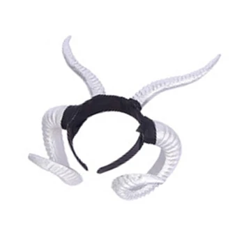 

Halloween Devil Horns Headpiece Sheep Horn Ear Hair Hoop Aries Exhibition Cosplay Photo Props Hair Accessory