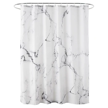 

180X180Cm 3D Fashion Marble Printed Shower Curtain Bathroom Fabric Shower Curtain Home Decoration Waterproof
