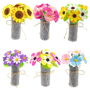 

Big deal Cut-Free Children's Simulation Bouquet Potted Plant Non-Woven DIY Handmade Flower Pot Making Material Package