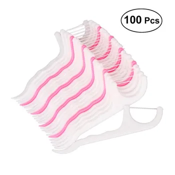 

100pcs Dental Flosser Interdental Brush Clean Teeth Stick Toothpicks Floss Pick Oral Hygiene Tooth Dental Floss Oral Deep Clean