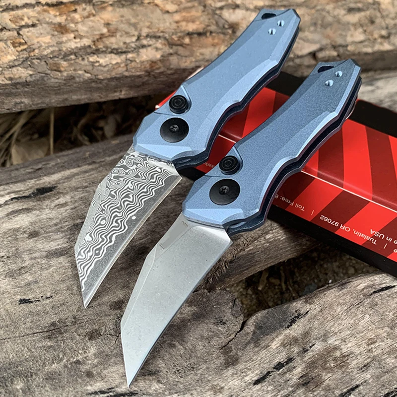 

Kershaw KS 7350 Mini Folding knife CPM-154/Damascus Plain Edge Blade Aluminum Handle EDC Outdoor Jungle adventure Pocket knife