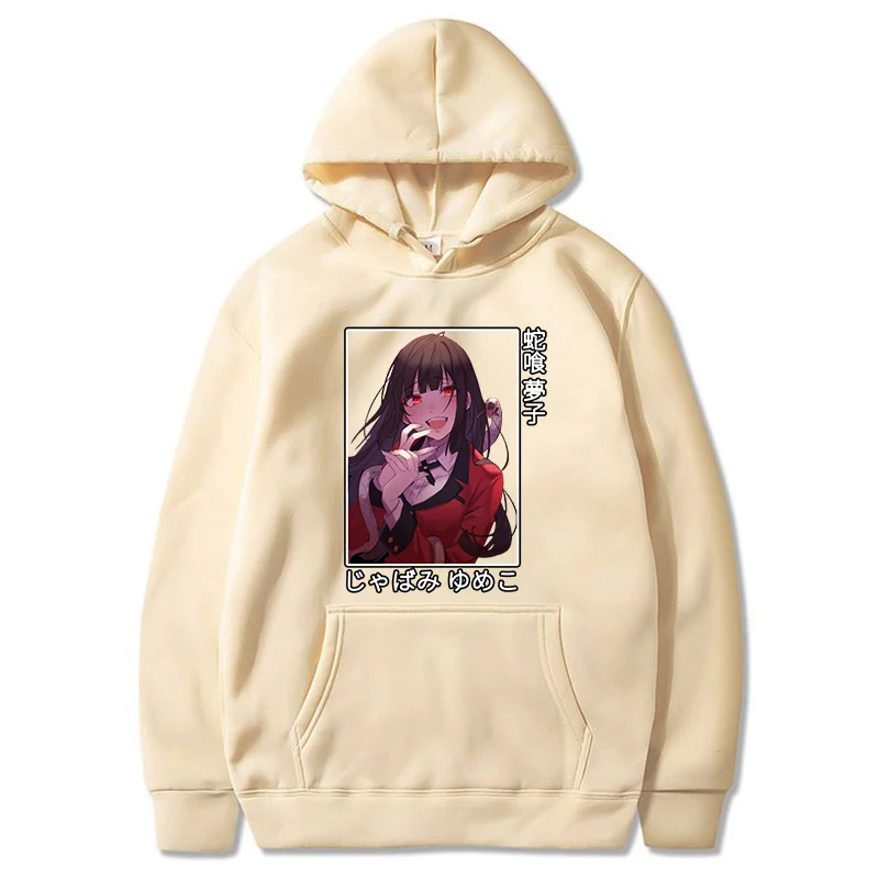 

Women Korean Version Clothing Anime Kakegurui Pullover Hoodies Kawaii Jabami Yumeko Tracksuit for Female