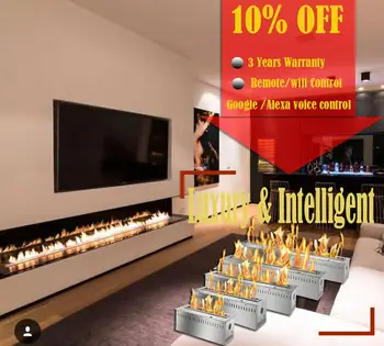 

Inno living fire 48 inch indoor alcohol fireplace biofuel burner remote insert