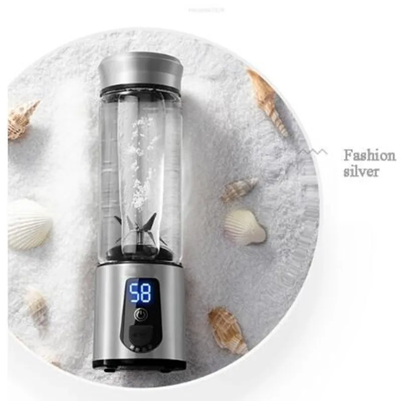 Silver Портативная электрическая соковыжималка, блендер, Usb, мини-миксер для фруктов, соковыжималки, фруктовые экстракторы, пищевой молочный коктейль, многофункциональная машина для приготовления сока - Цвет: Silver