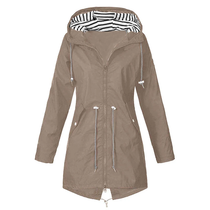 Khaki Sfit женский плащ переходная куртка SunsetAutumn зимний дождевик походная куртка для кемпинга быстросохнущая Женская куртка - Цвет: Khaki