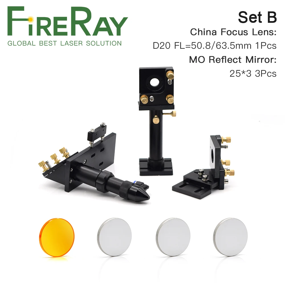 FireRay CO2 лазерный набор для всей поверхности головы комплект 1 шт. Dia.20mm ZnSe фокус