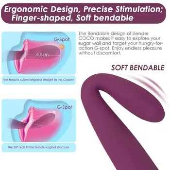 SVAKOM COCO G Spot Vibrator - 8 Seconds to Orgasm Finger Shaped Waterproof Vibes for Women - 25 Vibrations Clitoris Nipple Vagin 3