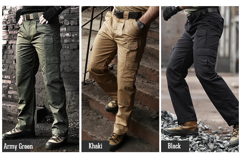 Summer Outdoor Sports Climbing Waterproof Thin Ultralight Plaid Cargo Pants Men Anti Tear Pocket Military Tactical Long Trousers
