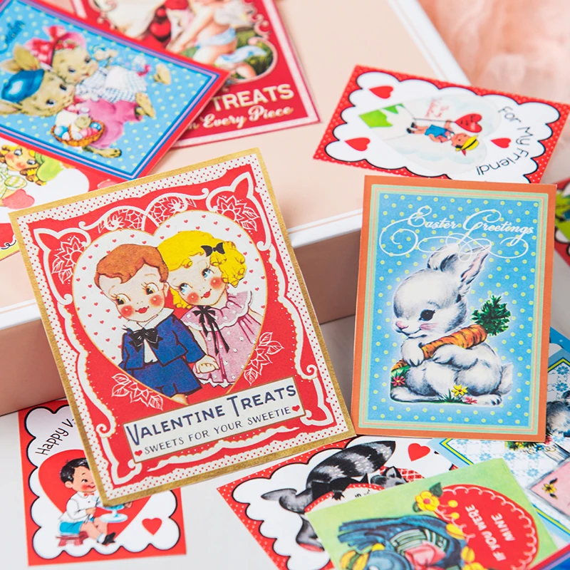 Square Creative Girls Stickers Junk Journal Planner Stickers Scrapbooking Vintage Decorative Sticker DIY Craft Photo Albums