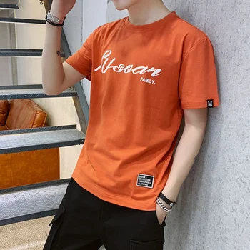 

Men's short sleeve t-shirt fashion casual clothes half sleeve 7227