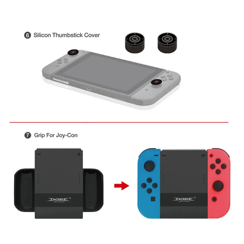 8 в 1 защитный игровой набор аксессуаров для kingd Switch Hanheld игровая консоль захват для геймпада силиконовый чехол для контроллера Joy-Con