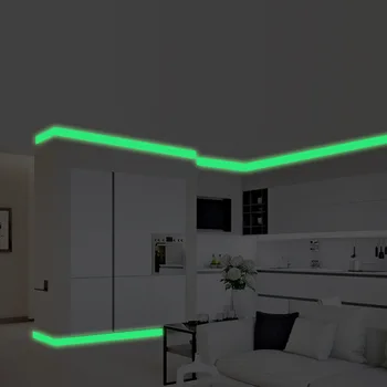 

Luminous band baseboard Wall Sticker living room bedroom Eco-friendly home decoration decal Glow in the dark DIY Strip Stickers