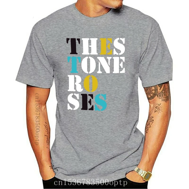 New Stone Roses Mens Font Logo T Shirt 
