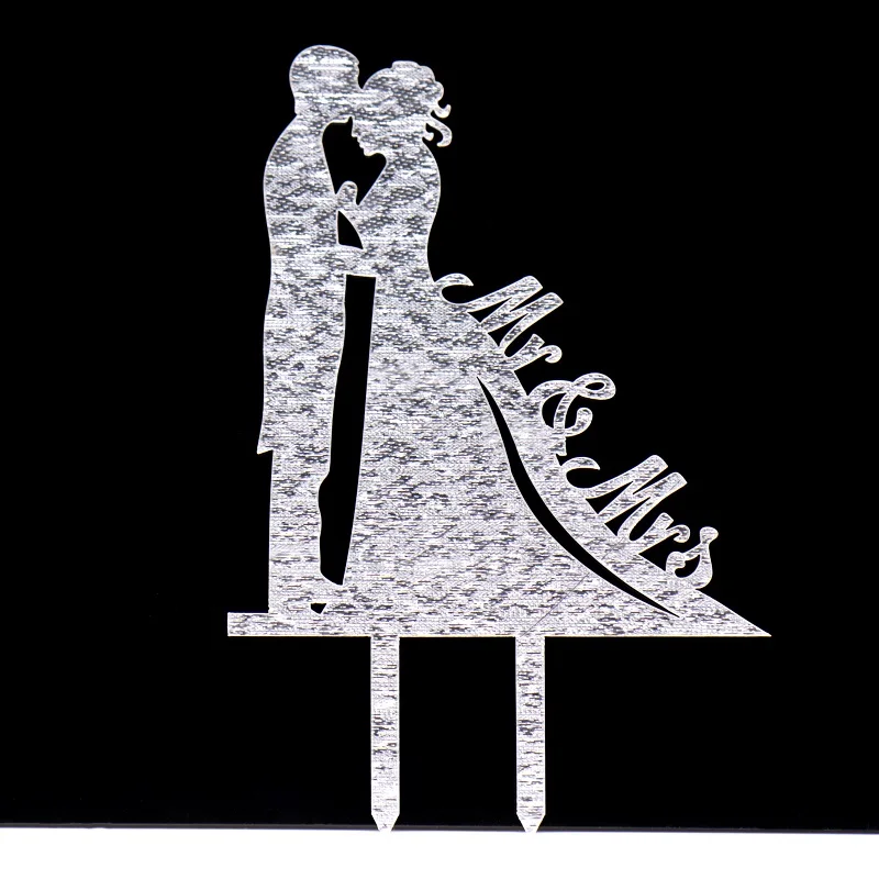 1 шт. свадебный торт Топпер Bling золото серебро Mr Mrs Вставка карты предложить свадьбу Украшение для свадебного торта вечерние Декор