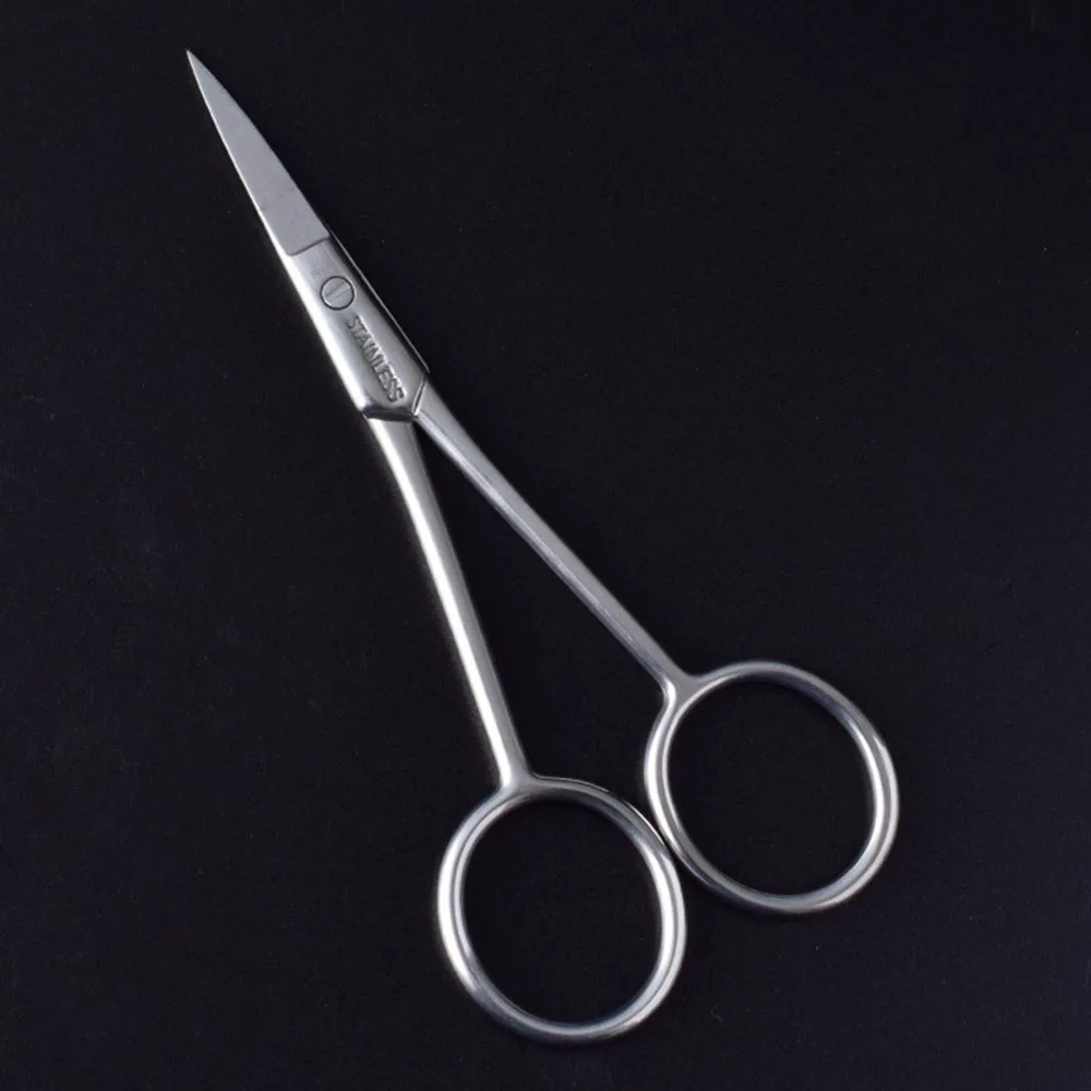 

AMSIC Women Small Eyebrow Scissors Stainless Steel Hair Scissor Sharp Point Curved Pedicure Dead Skin Remover