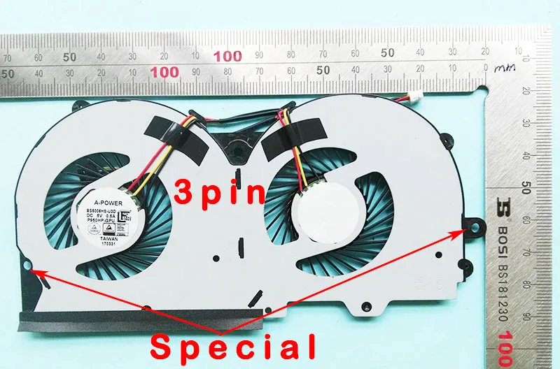 3pin special gpu Процессор gpu Вентилятор охлаждения кулер для Clevo P950HP P950HP6 P950ER P950HR P955ER P950EP6 P955EP6 P950ED BS5005HS U3D U3E - Цвет лезвия: 3pin special gpu