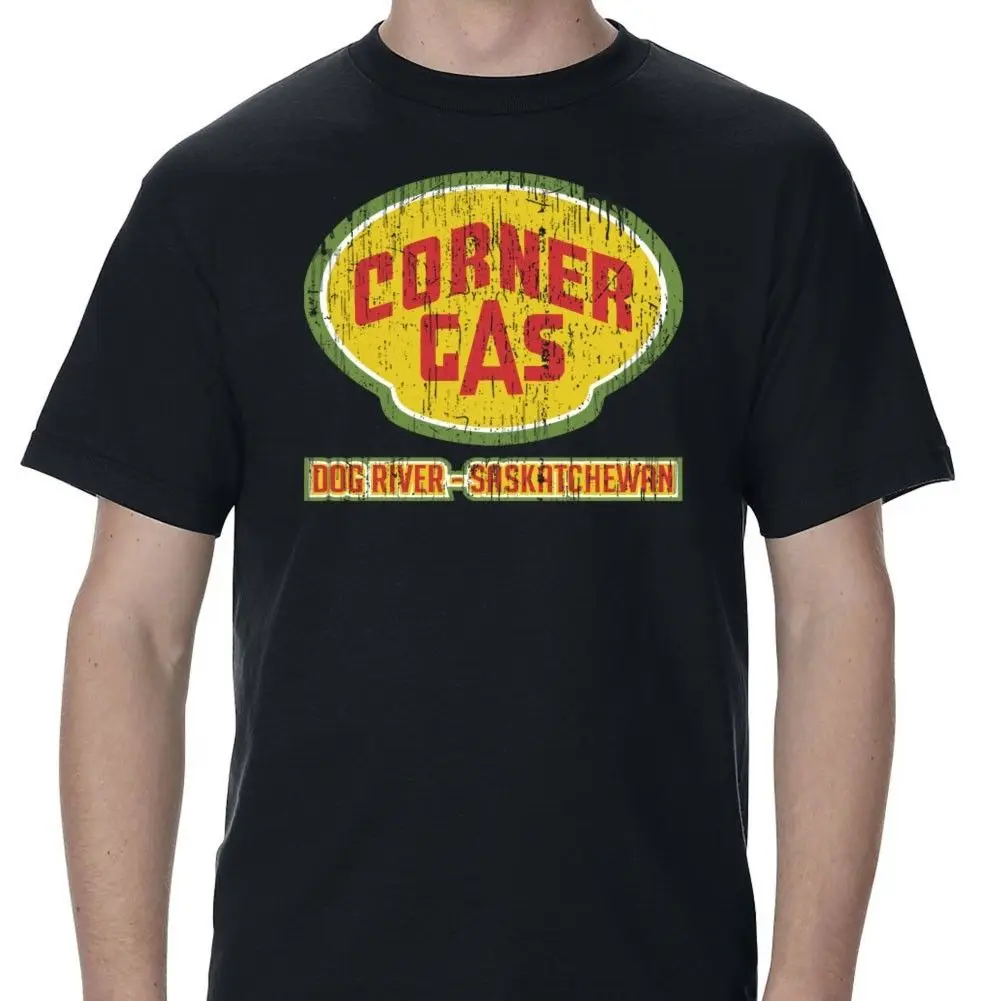 Corner Gas собака Река рубашка с принтом Distressed футболка| |