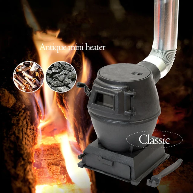 Outdoor Mini Wood Stove Camping Heating Coal Stove Portable Charcoal Fire  Starter for Barbecue Grill Cook