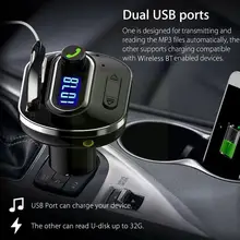 

Handsfree Car Kit Bluetooth FM Transmitter Aux Modulator Car Player 3.1A USB Audio Car Charger with Quick Charge MP3 Dual USB