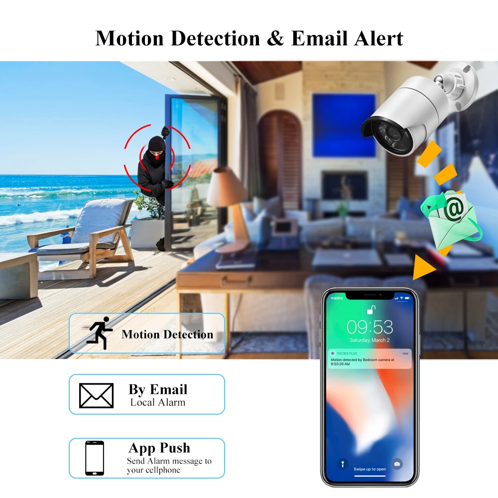 AZISHN H.265+ 8CH 5MP POE NVR Kit Audio CCTV System 5MP Dome IP Camera Face Detection P2P Indoor/Outdoor Video Surveillance Set