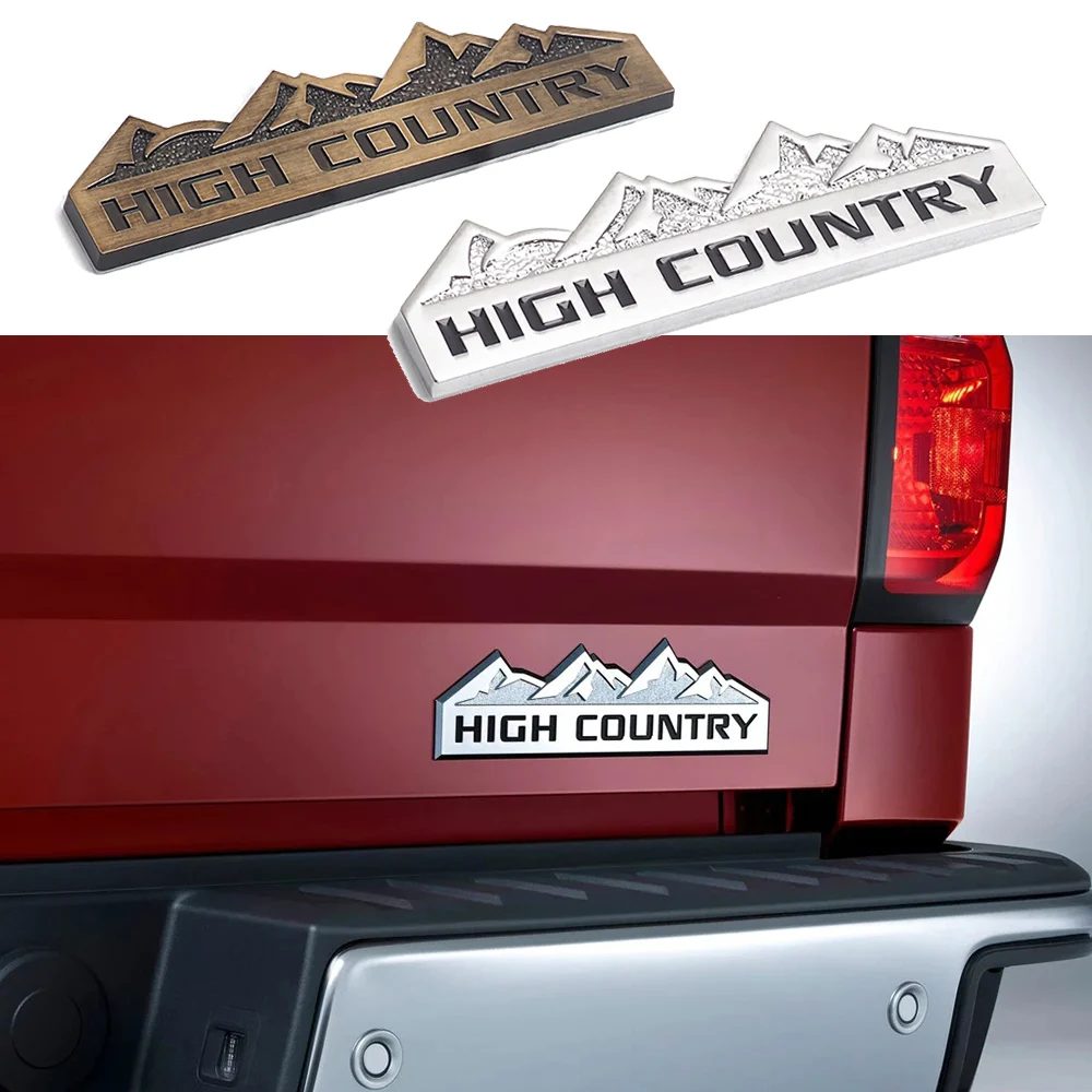 

HIGH COUNTRY Emblem Car Side Body Trunk Sticker Metal 3D For Jeep Chevrolet Silverado Colorado Logo Nameplate Car Styling