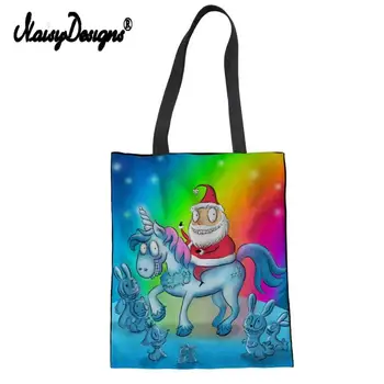 

2019 Christmas Unicorn Bags for Women Lovely Bag Girls Customized Handbag Female Soft Bags for Beach Bolsa Feminina Dropshiping