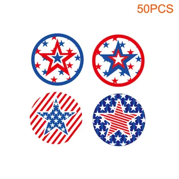 

500pcs/roll Easy Apply PVC Waterproof Practical Universal American Independence Day Gift USA Sticker Self Adhesive Removable