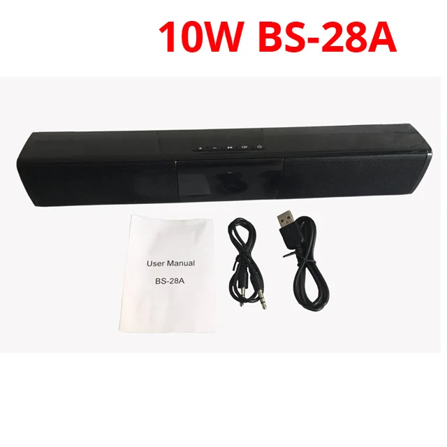 10WBS28A 20 Вт звуковая панель с Bluetooth стерео Hifi Беспроводная колонка домашний кинотеатр система объемного звучания тонкий ТВ динамик TF FM магнитола с AUX колонкой - Цвет: 10WBS28A