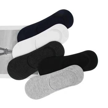 

1Pair Fashion Men Cotton Boat Socks Anti-skid Solid Silicone Invisible Ankle Sock Soft Breathable Sweat absorpt Summer Socks