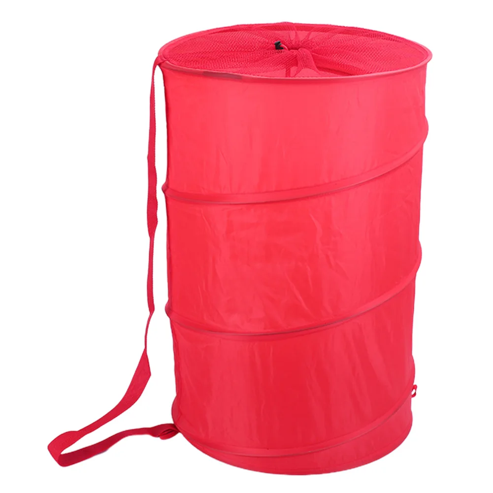 

With Handle Oxford Cloth Laundry Basket Drawstring Closure Large Home Organizer Collapsible Bedroom Hamper Collecting Bin