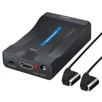1080P HDMI-compatib Zu Scart Converter Mit 1,5 m Scart Kabel Composite Video HD Stereo Audio Adapter Für SKY HDTV STB VHS Xbox