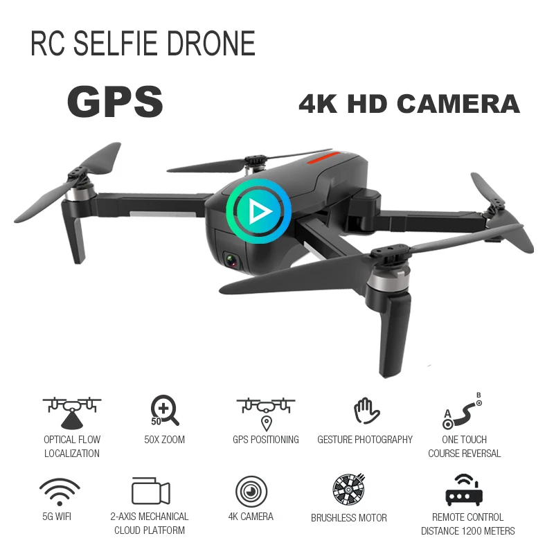 

SG 906 PRO RC Selfie Drone GPS 5G Wifi FPV 4K Camera Wide Angle RC Helicopter 800m Control Distance 22mins Flight Time Kids toys