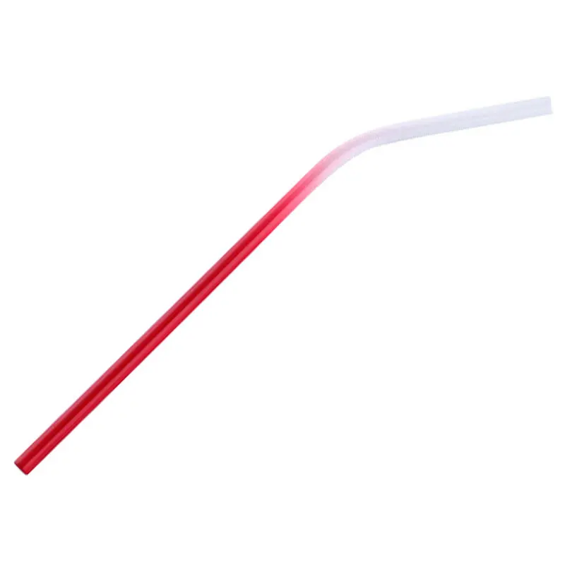 bent red Градиентная Радужная соломинка из нержавеющей стали, креативная соломинка для кофе, Экологичная многоразовая соломинка высокого качества - Цвет: bent red