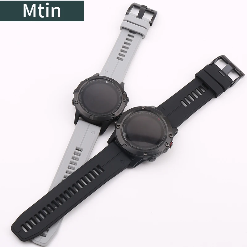 Quick release silicone strap 20mm22mm26mm for Garmin fenix 6x 6 6s pro fenix3 5s 5x outdoor sports waterproof watch accessories