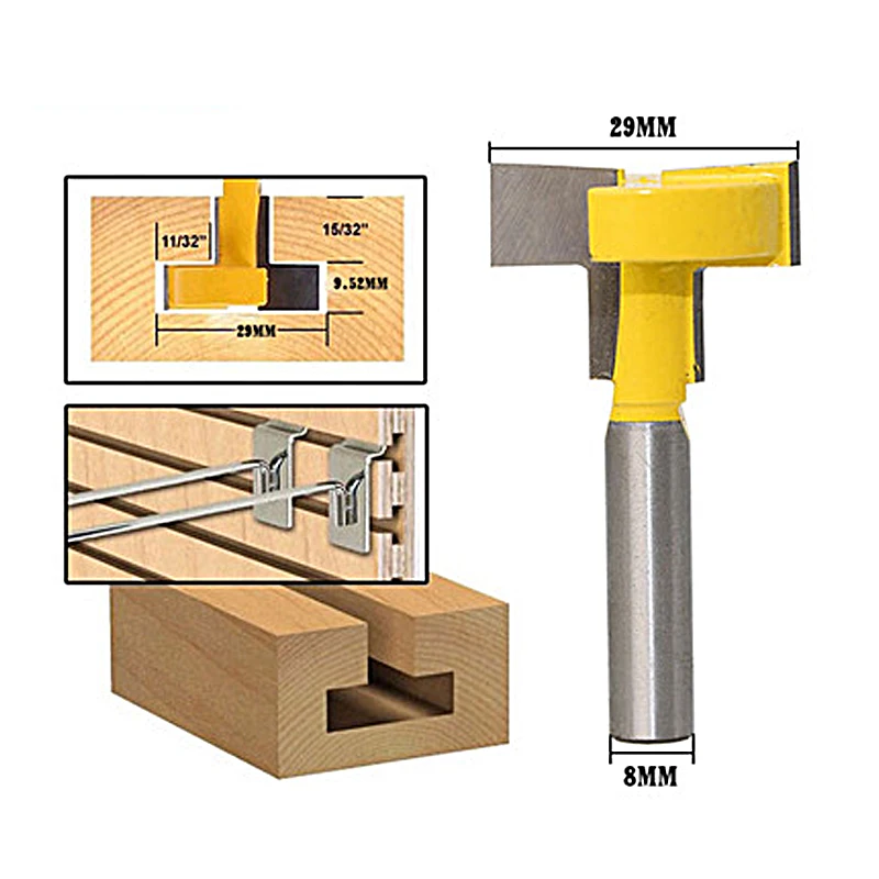 Фрезерный резак с 8 хвостовиками Т образный паз Tenon фрезы для дерева