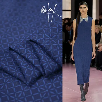 

Spring&summer New 140cm Wide 60%silk 40%cotton Fabric for Dress Blue Fashion Cloth Diy Sewing Free Shipping Sale Customized